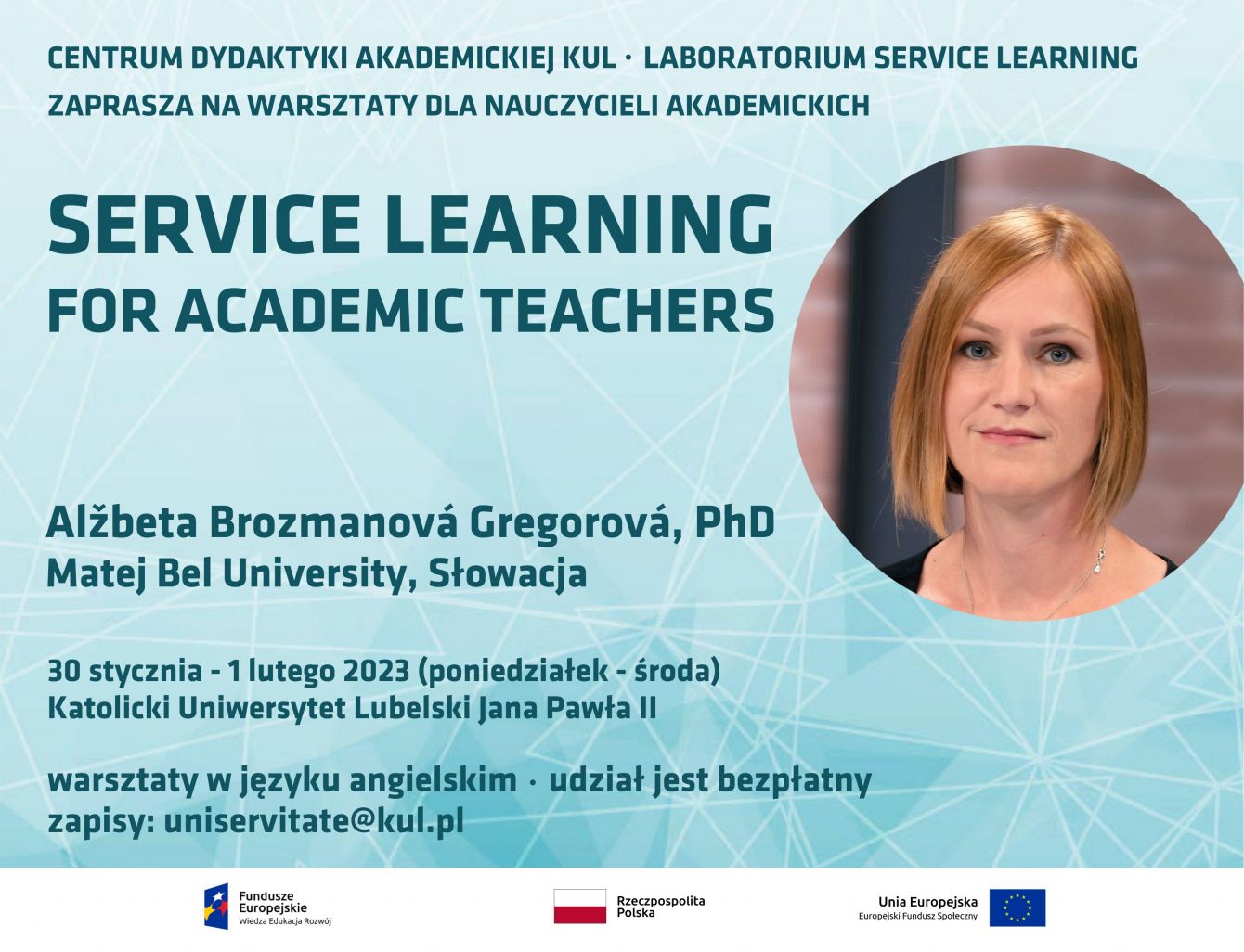 Vzdelávanie o service learningu pre učiteľov a učiteľky na Katolíckej univerzite v Lubline 