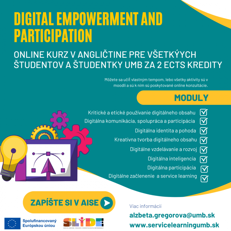 Otvárame online kurz Digital empowerment and participation     
